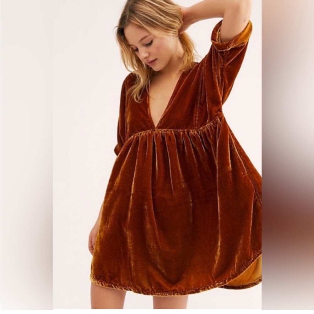 Free People Ivy Velvet Mini Dress